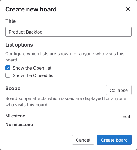 Product Backlog
